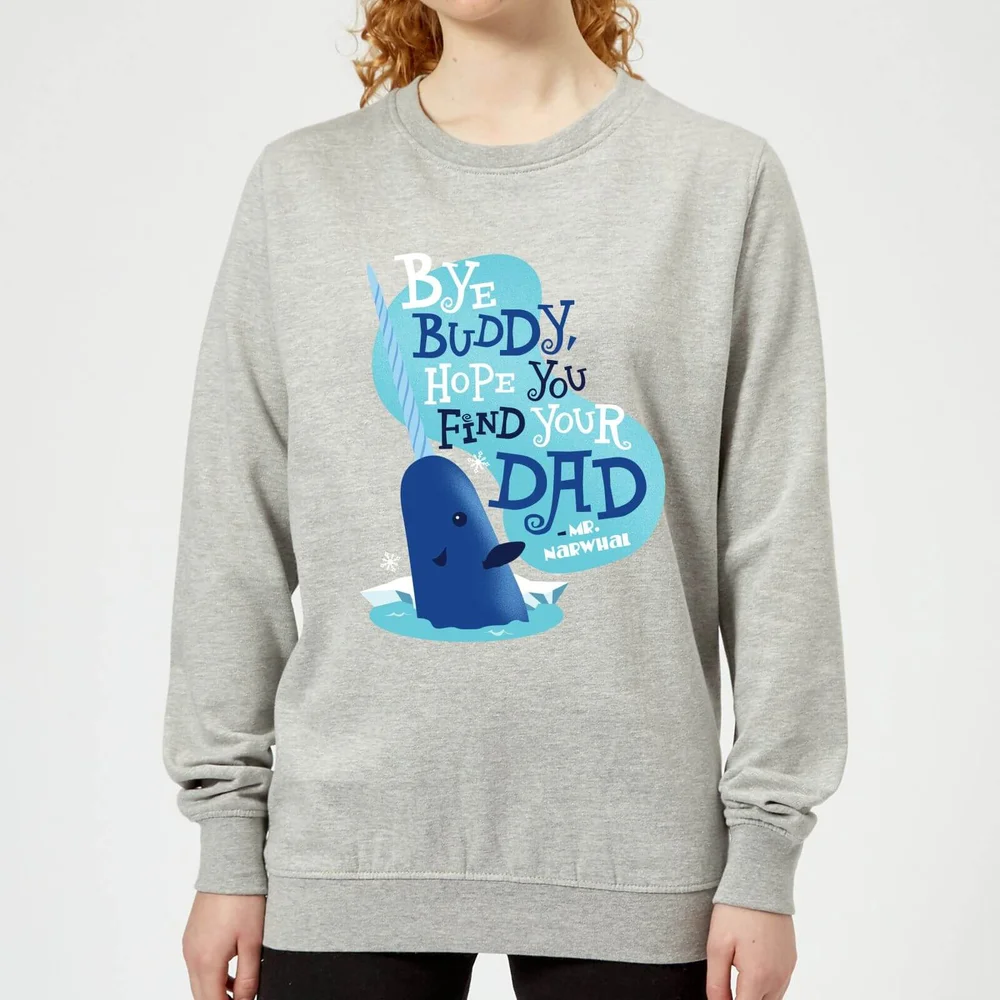 Elf Bye Buddy Women's Christmas Sweater - Grey - 3XL Image 1