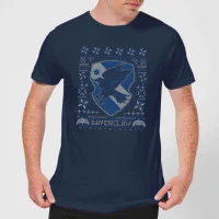 Harry Potter Ravenclaw Crest Men's Christmas T-Shirt - Navy