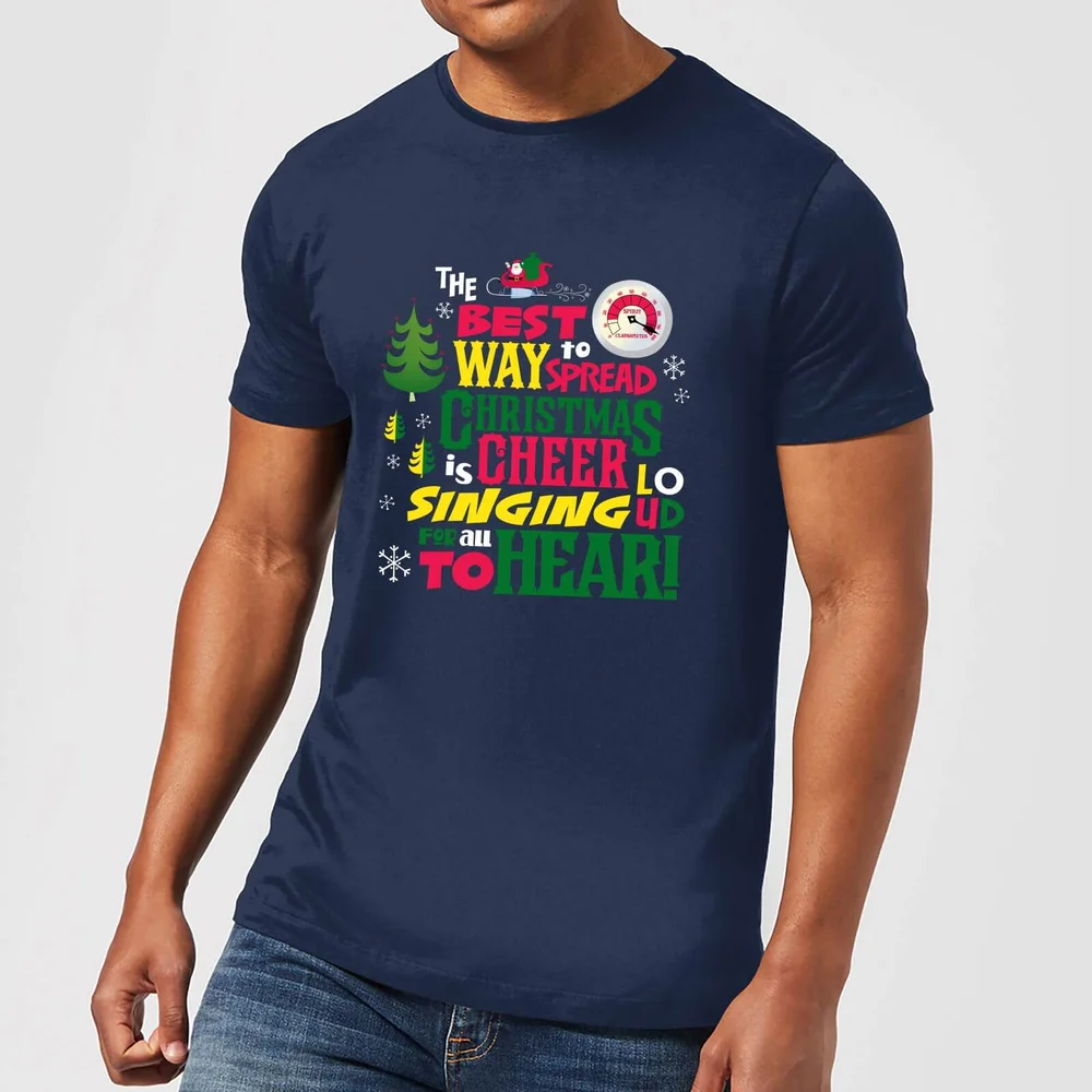 Elf Christmas Cheer Men's Christmas T-Shirt - Navy - S Image 1