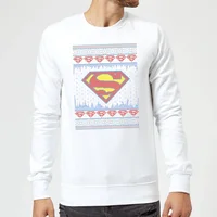 DC Supergirl Knit Christmas Sweater - White