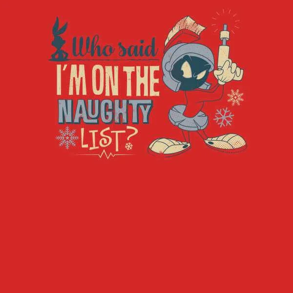 Looney Tunes Martian Who Said Im On The Naughty List Christmas Sweater - Red