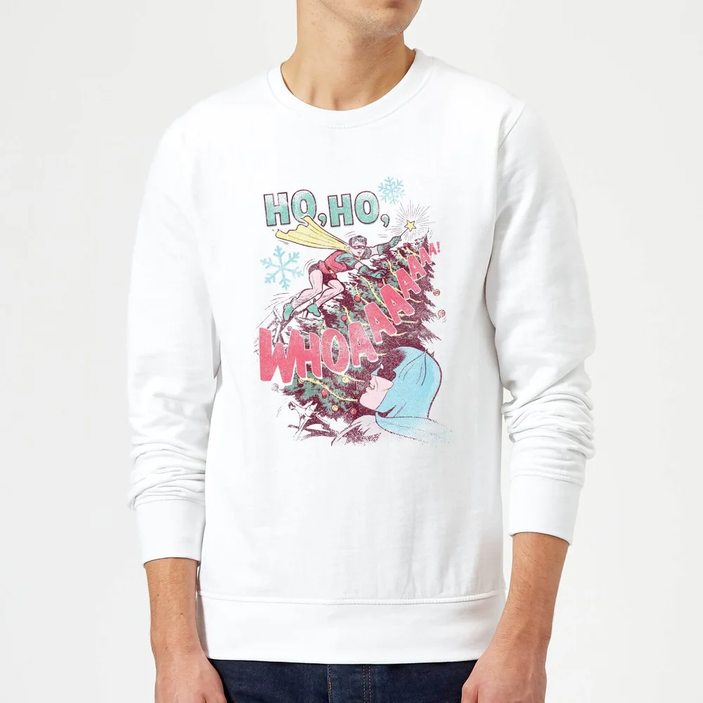 DC Ho Ho Whoaaaaaaa Christmas Sweater - White - S Image 1