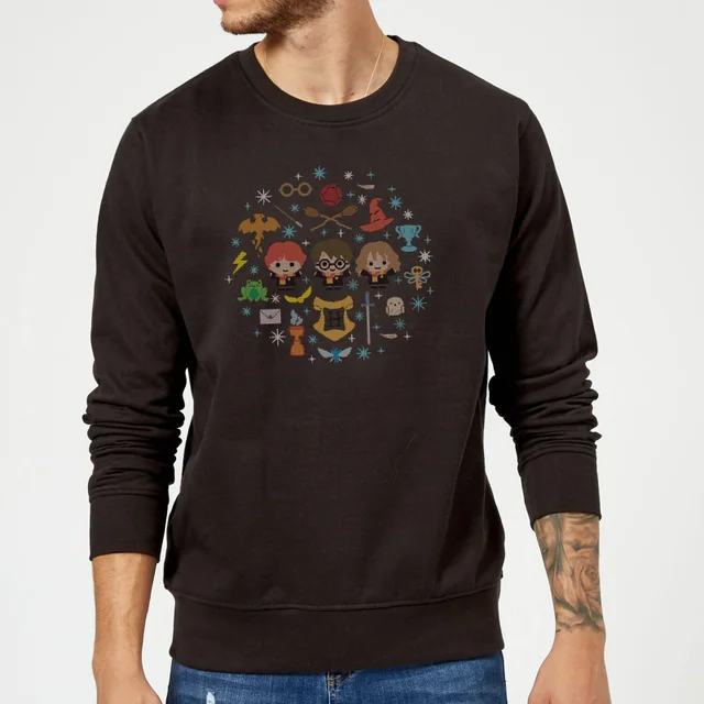 Harry Potter Characters Christmas Sweater - Black