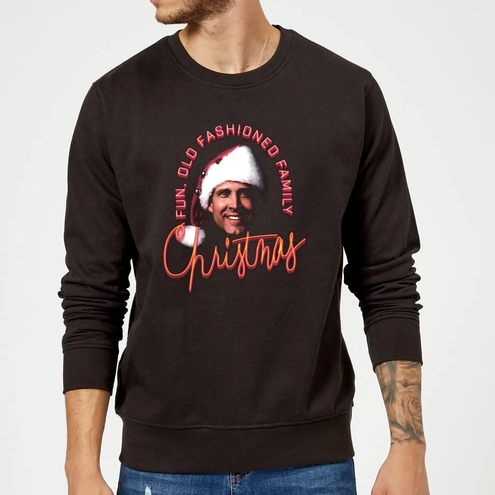 National Lampoon Fun Old Fashioned Family Christmas Christmas Sweater - Black - S Image 1