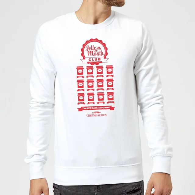 National Lampoon Jelly Of The Month Club Christmas Sweater - White