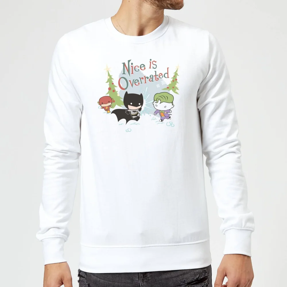 DC Nice Is Overrated Christmas Sweater - White - S Image 1