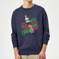 Elf Santa! I Know Him! Christmas Sweater - Navy
