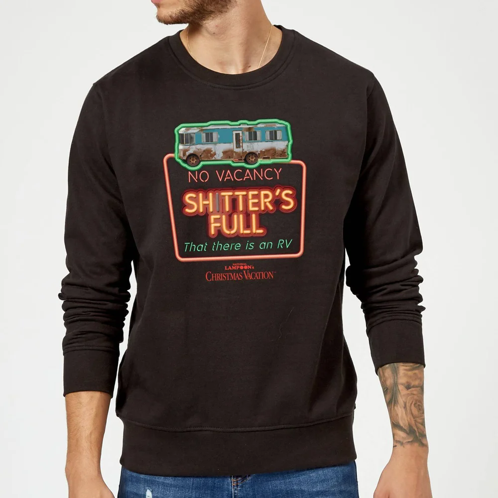 National Lampoon No Vacancy Christmas Sweater - Black - S Image 1