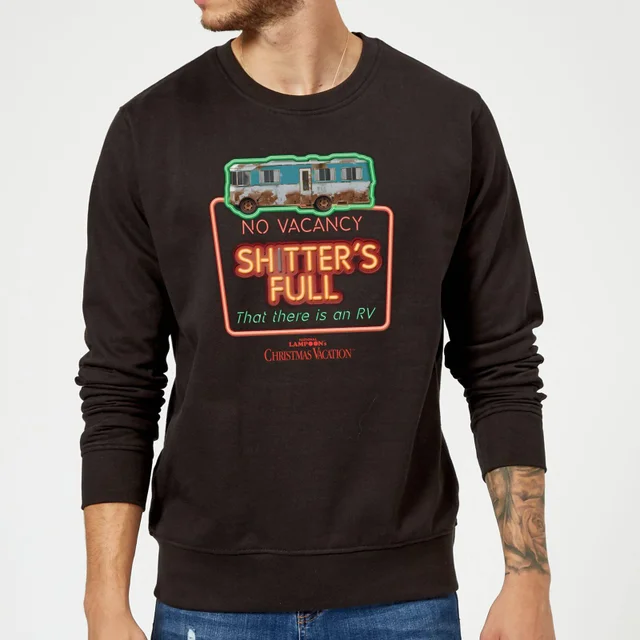 National Lampoon No Vacancy Christmas Sweater - Black
