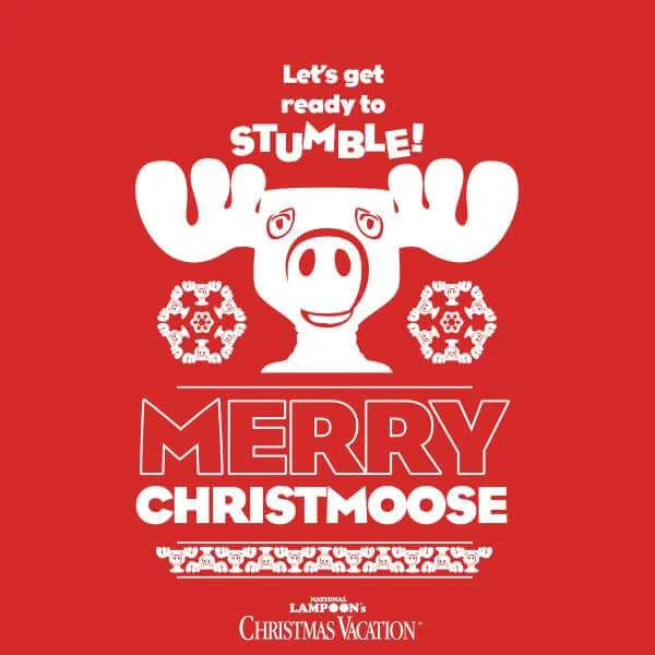 National Lampoon Merry Christmoose Christmas Sweater - Red