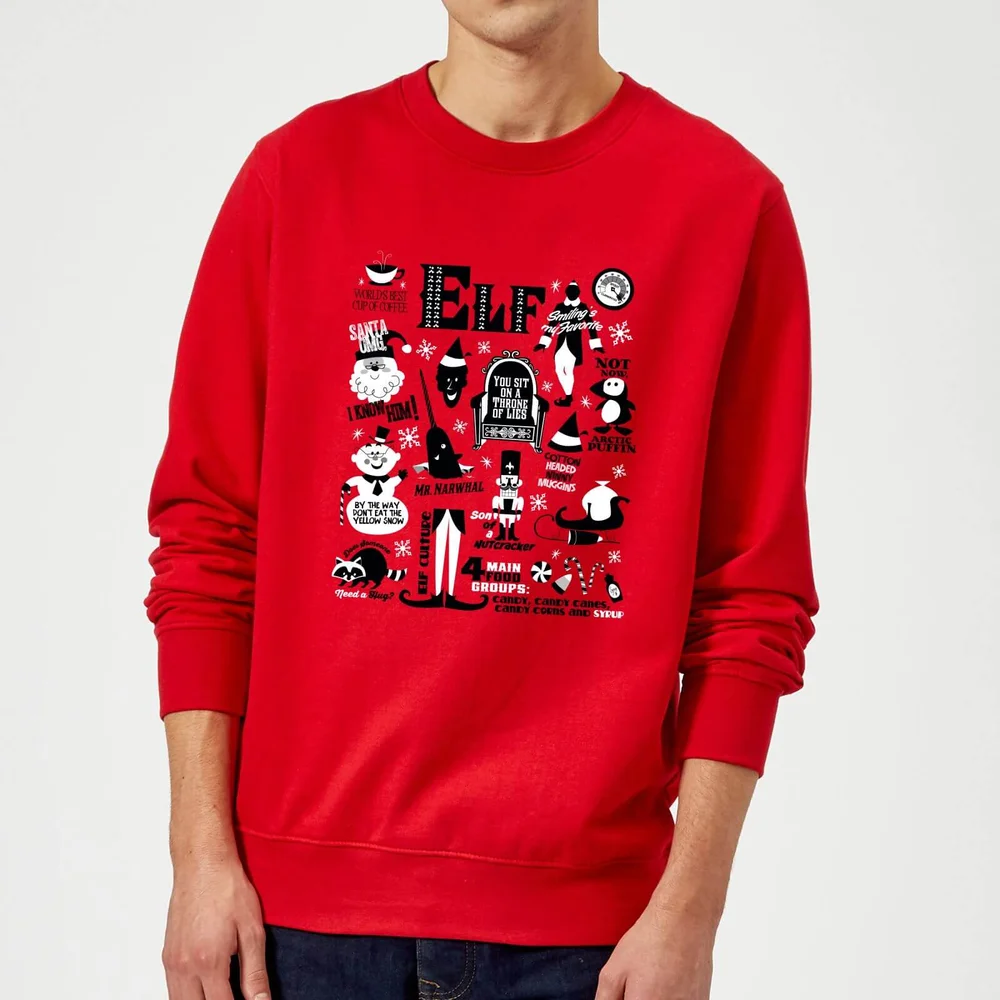 Elf Christmas Sweater - Red - S Image 1