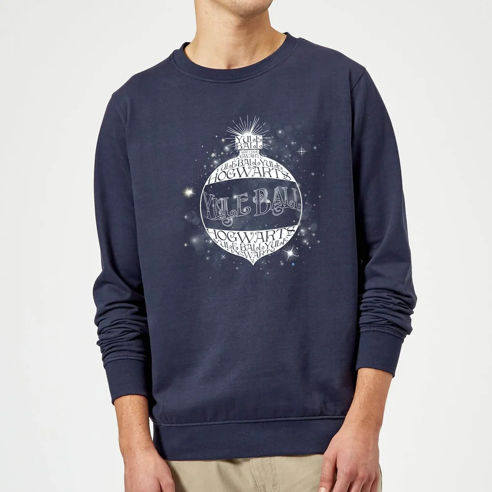 Harry Potter Yule Ball Baubel Christmas Sweater - Navy - S Image 1
