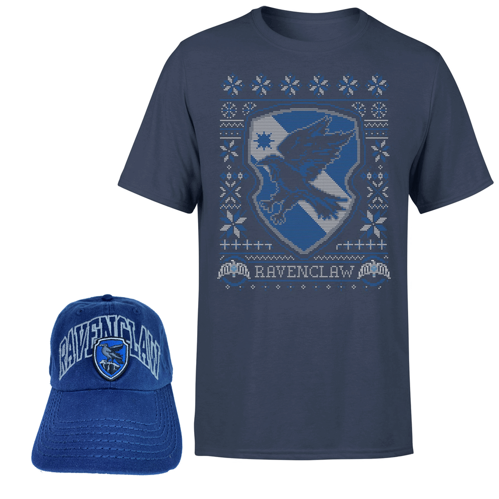 Harry Potter Ravenclaw T-Shirt and Cap Bundle - Navy - Men's - S Image 1