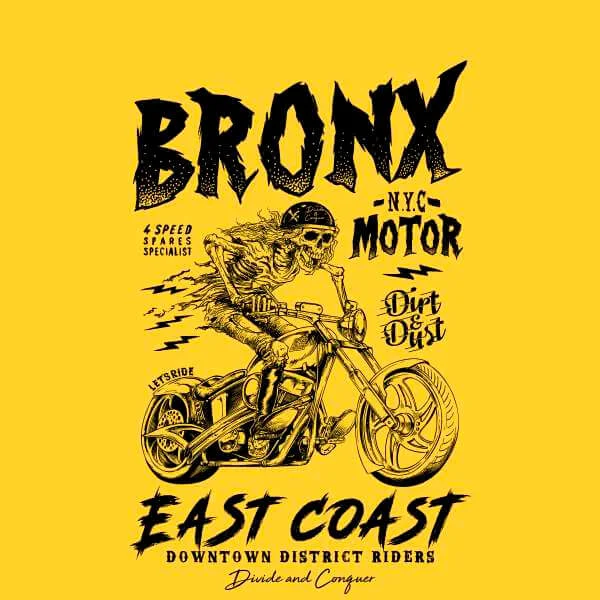 Bronx Motor Men's T-Shirt - Yellow