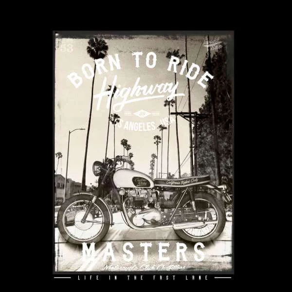 Born To Ride Men's T-Shirt - Black