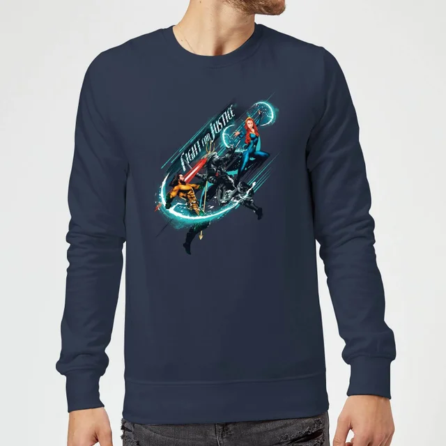 Aquaman Fight for Justice Sweatshirt - Navy