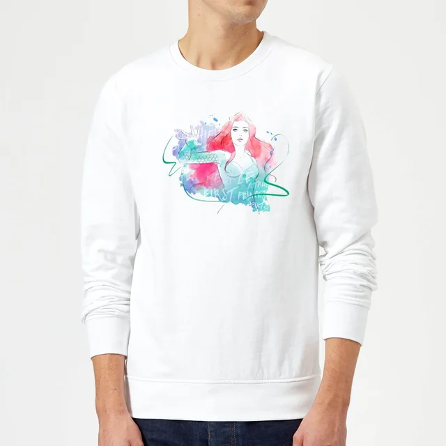 Aquaman Mera First Princess Sweatshirt - White