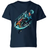 Aquaman Fight for Justice Kids' T-Shirt - Navy - undefined undefined
