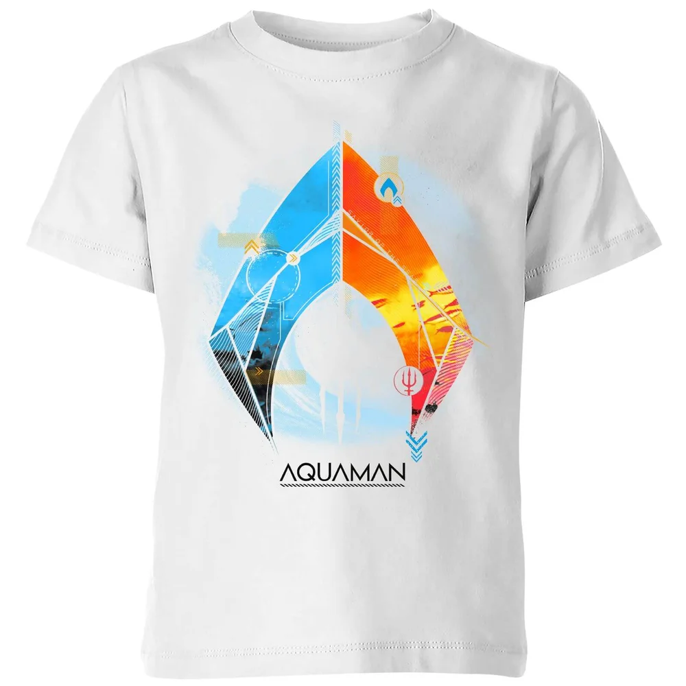 Aquaman Back To The Beach Kids' T-Shirt - White - 3-4 Years Image 1