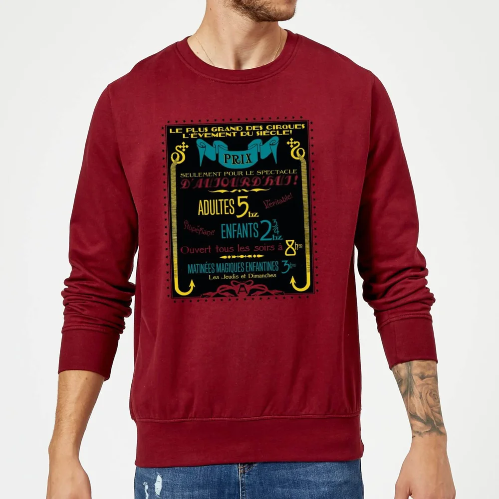 Fantastic Beasts Les Plus Grand Des Cirques Sweatshirt - Burgundy - S Image 1