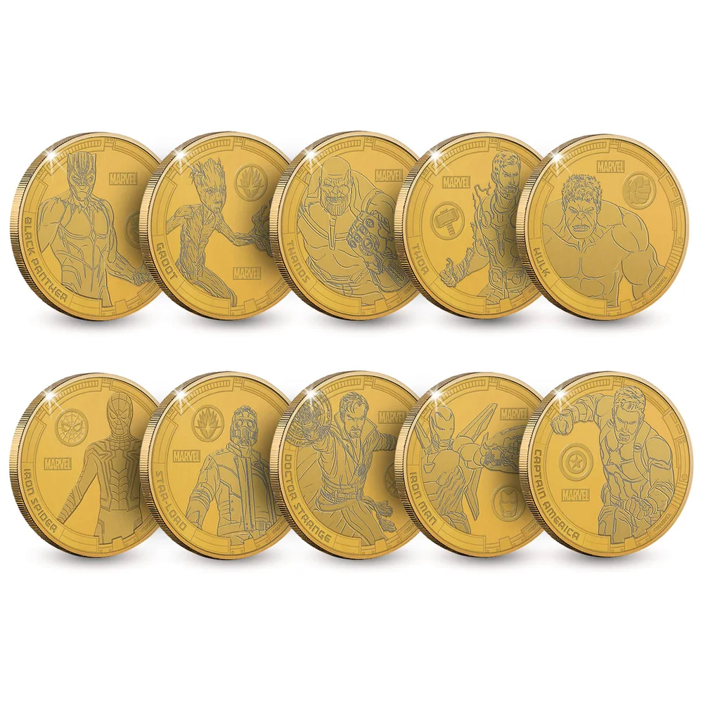 Marvel: Infinity War Collectible Commemorative Coin Set of 10 - Zavvi Exclusive (Limited to 1000) Image 1
