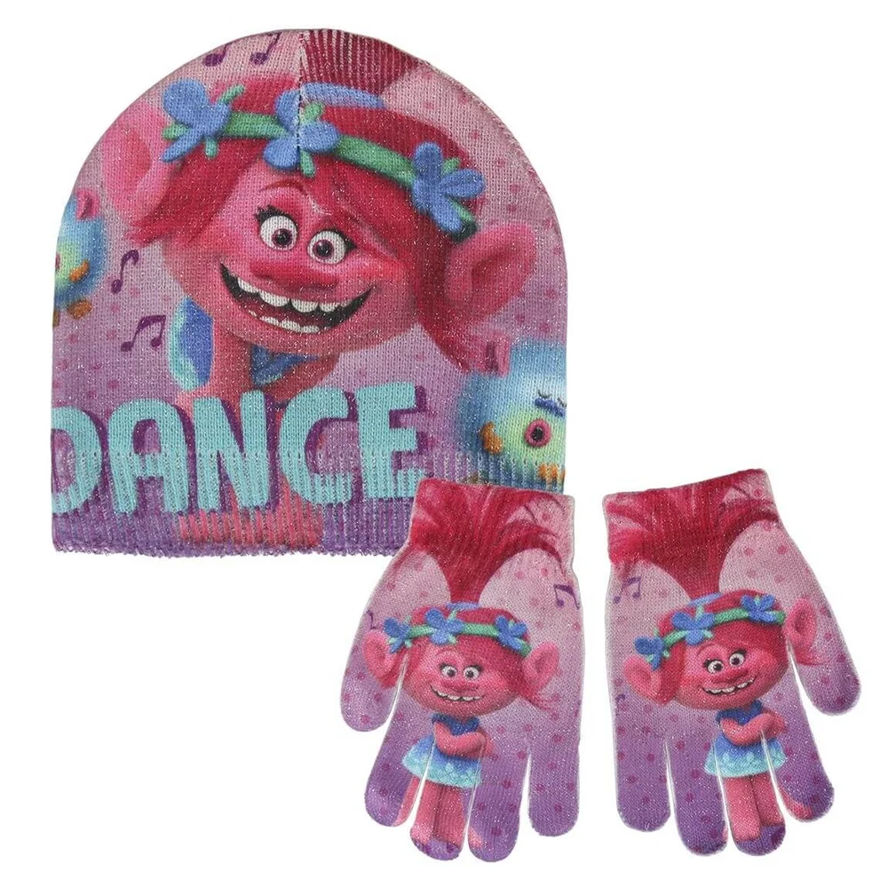 Trolls Gloves and Hat Image 1