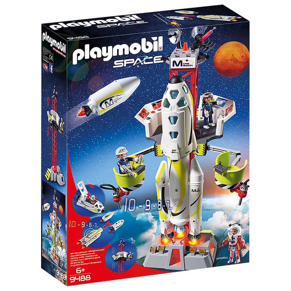 Playmobil Space Mission Rocket Launch Site with Lights and Sound (9488) Image 1