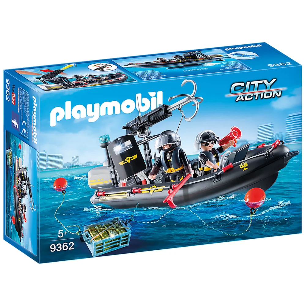 Playmobil City Action SWAT Boat with Hook Cannon (9362) Image 1