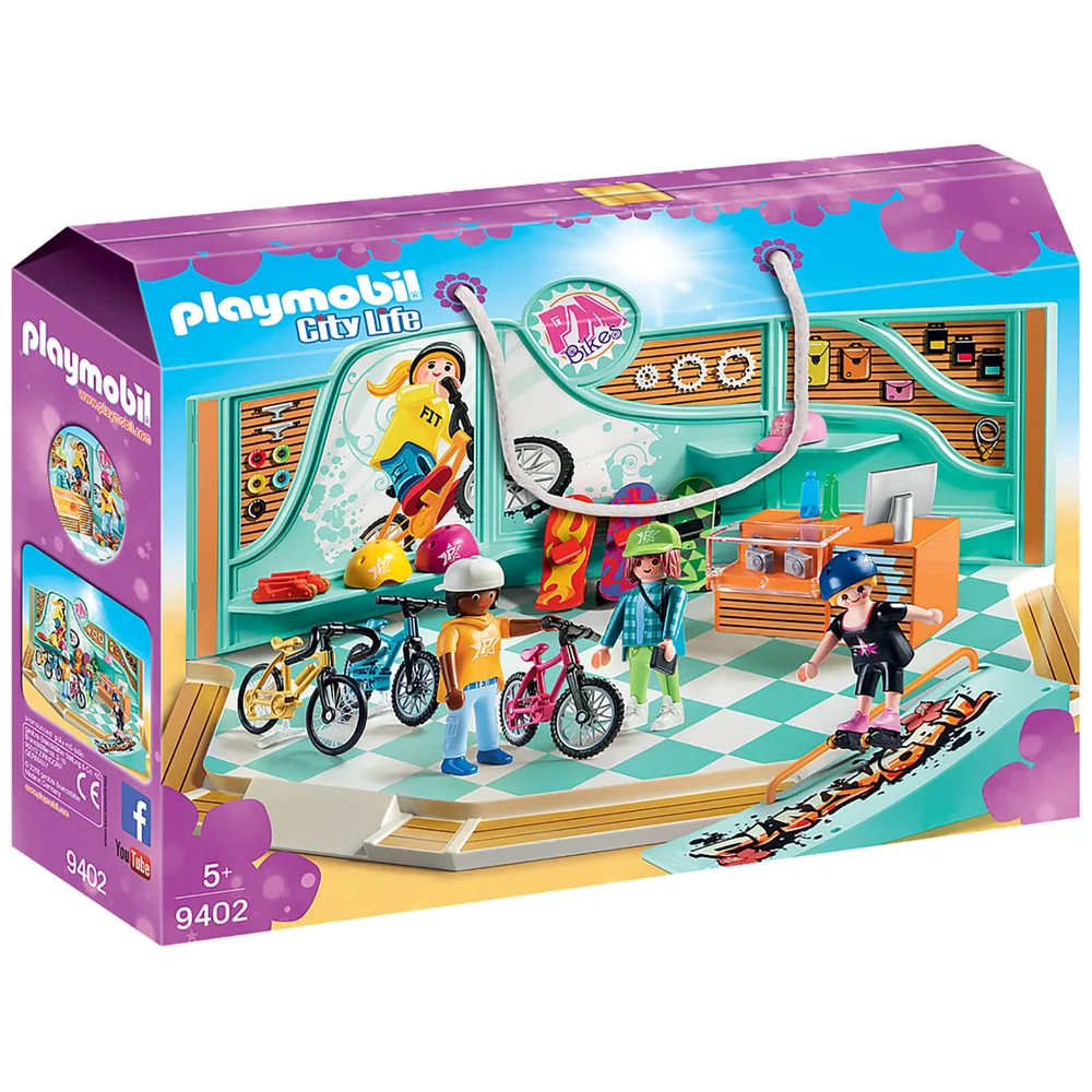 Playmobil City Life Bike and Skate Shop with Ramp (9402) Image 1