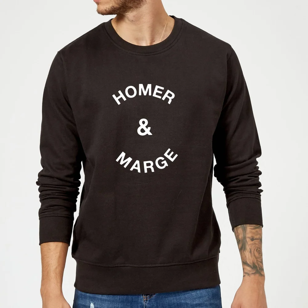 Homer & Marge Sweatshirt - Black - S - Black Image 1