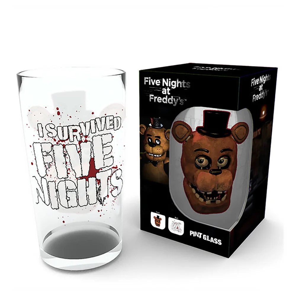 Five Nights at Freddy's Fazbear Pint Glass Image 1