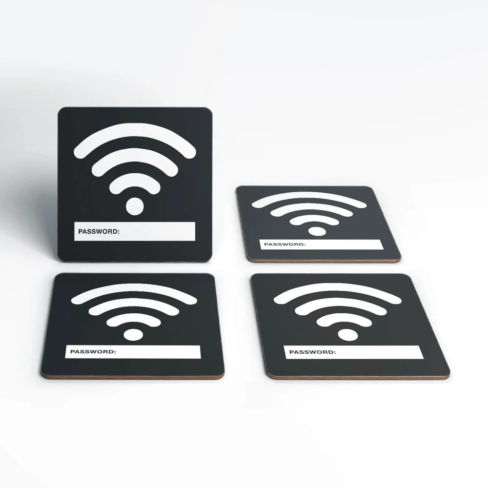 Wifi Password Coaster Set Image 1