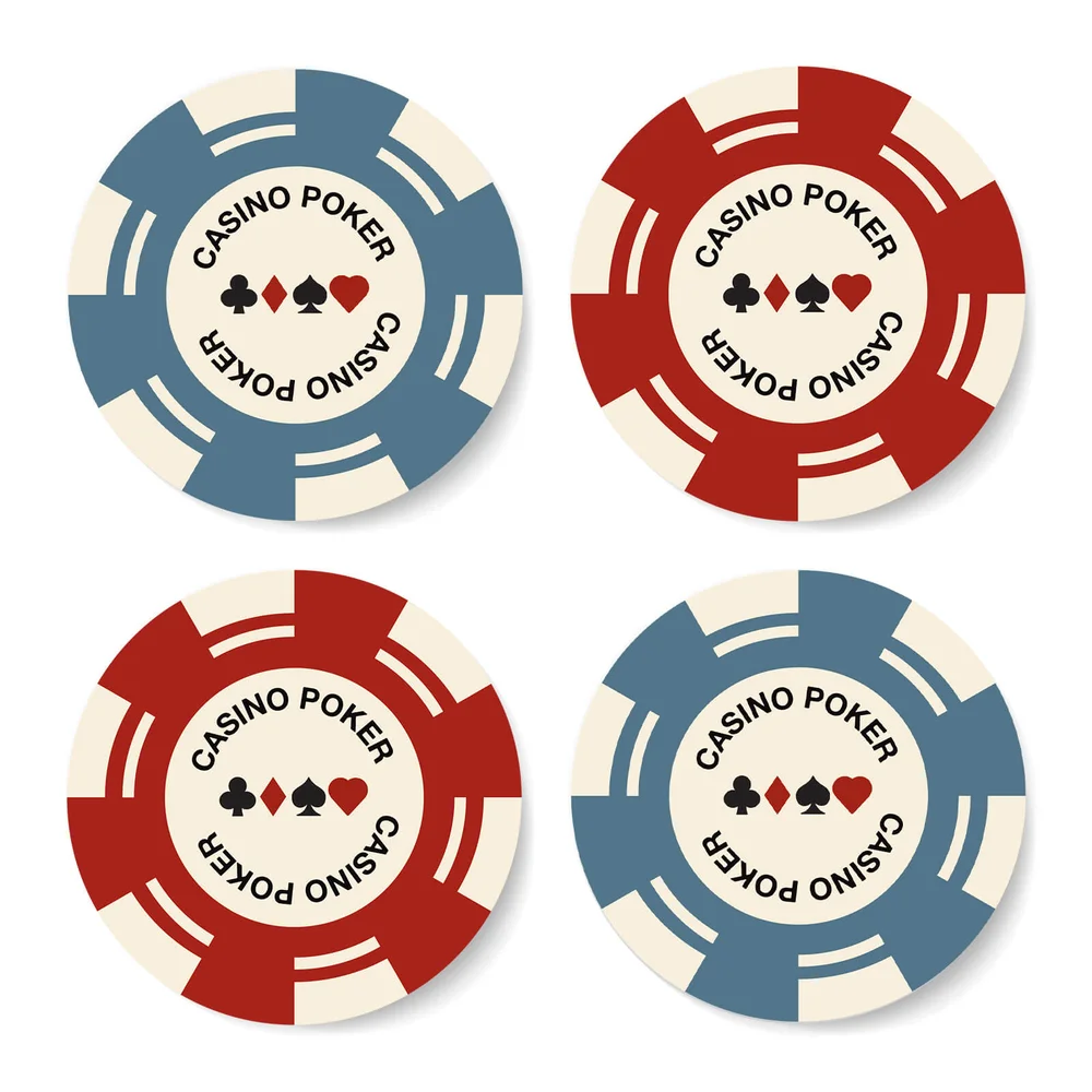 Poker Chips Coaster Set Image 1