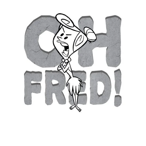 The Flintstones Oh Fred! Women's T-Shirt - White