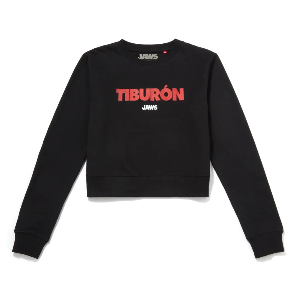 Global Legacy Jaws Tiburon Women's Cropped Sweatshirt - Black - S Image 1