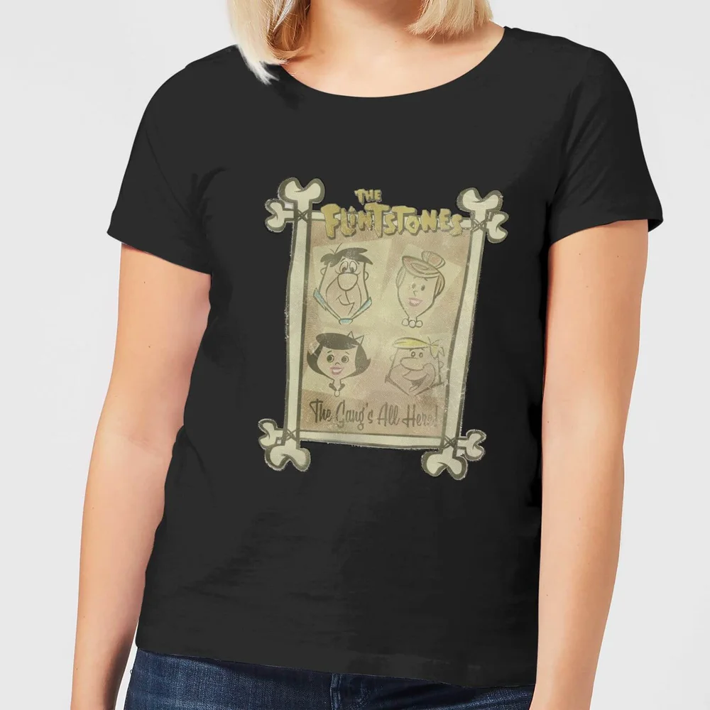 The Flintstones The Gang's All Here Women's T-Shirt - Black - XS Image 1
