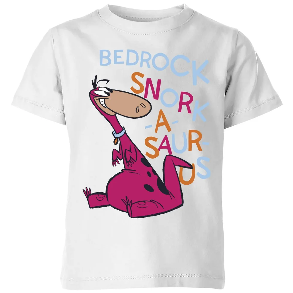 The Flintstones Bedrock Snork-A-Saur-Us Kids' T-Shirt - White - 3-4 Years Image 1