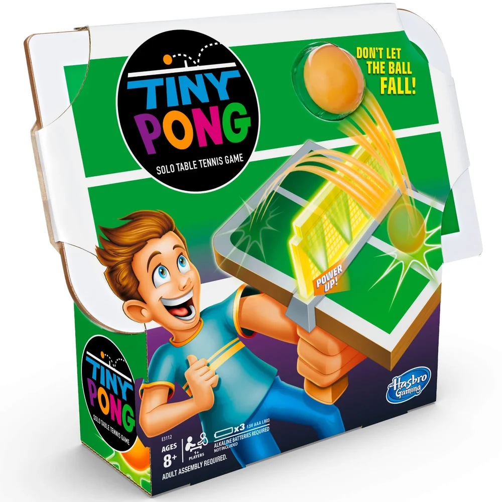 Hasbro Tiny Pong Solo Table Tennis Handheld Game Image 1