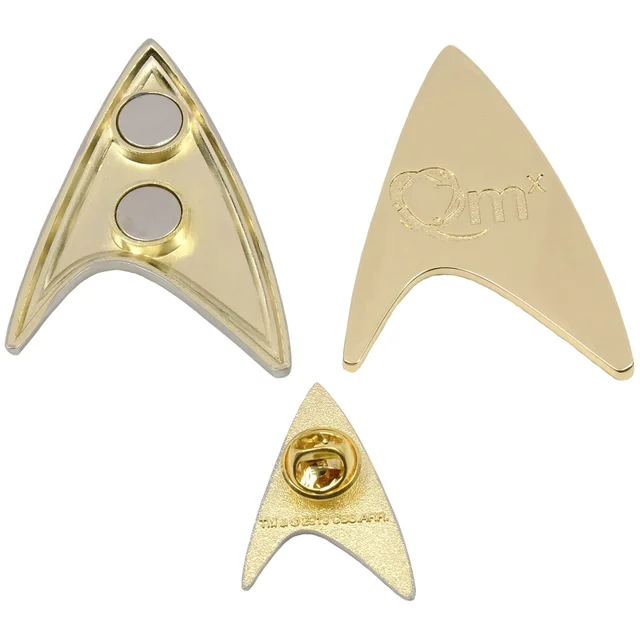 Quantum Mechanix Star Trek: Discovery Enterprise Command Badge and Pin Set