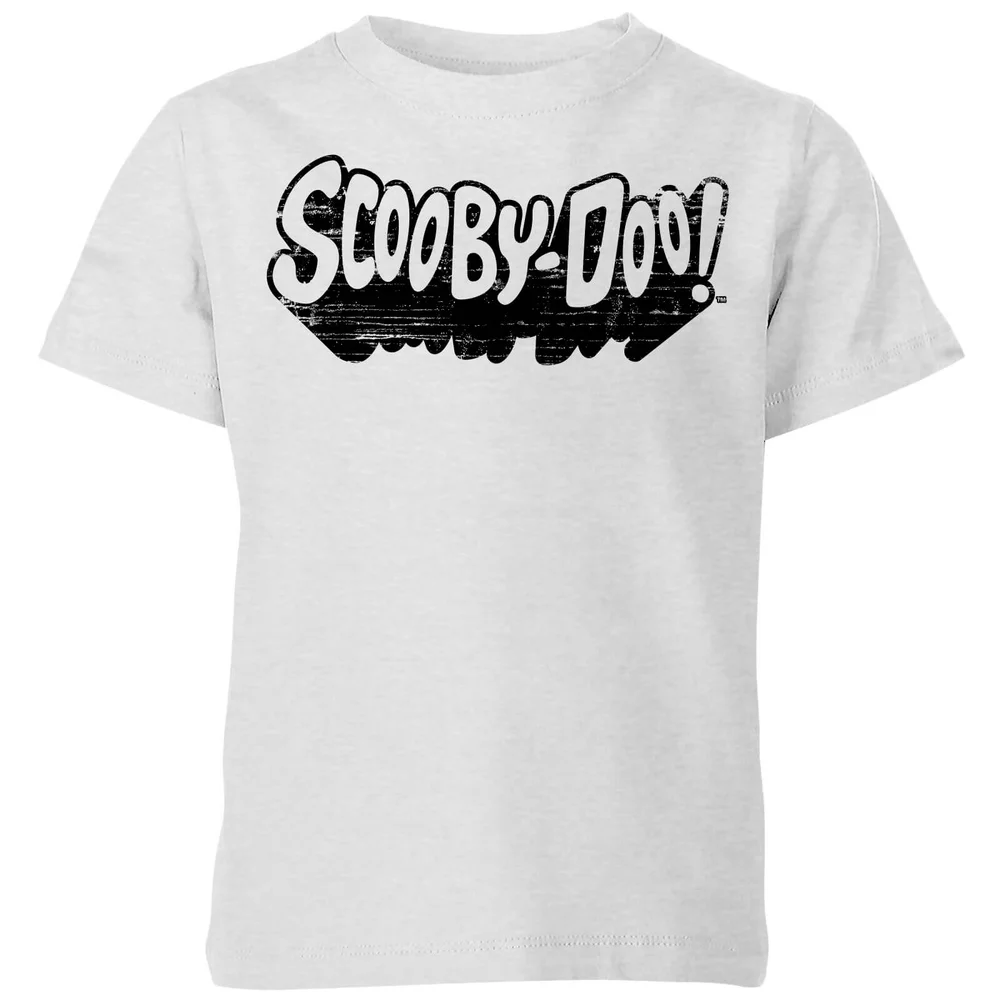 Scooby Doo Retro Mono Logo Kids' T-Shirt - Grey - 3-4 Years Image 1