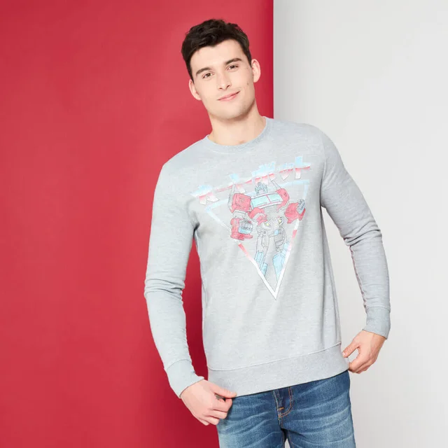 Transformers Optimus Prime Retro Japanese Sweatshirt - Grey