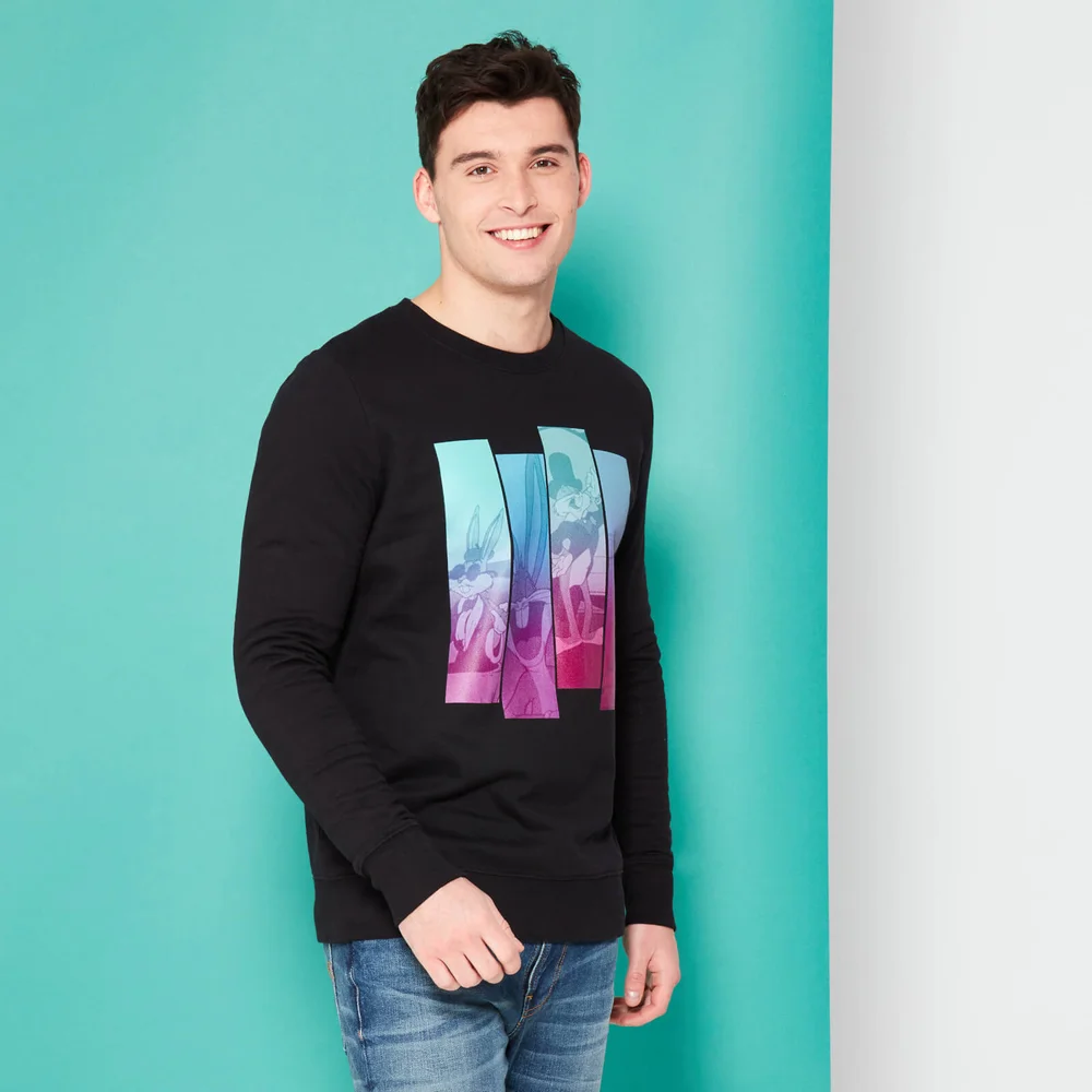 Looney Tunes Kaboom Collection Bugs Polyptych Sweatshirt - Black - S Image 1