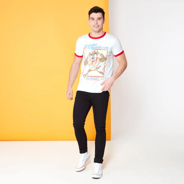 Looney Tunes Kaboom Collection Appetite For Destruction Men's T-Shirt - Red Ringer