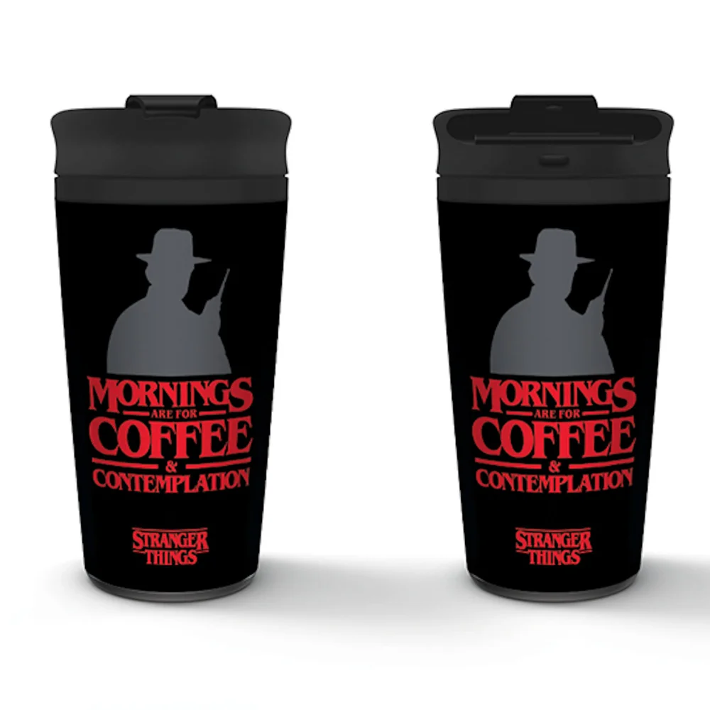 Stranger Things (Contemplation) Metal Travel Mug Image 1