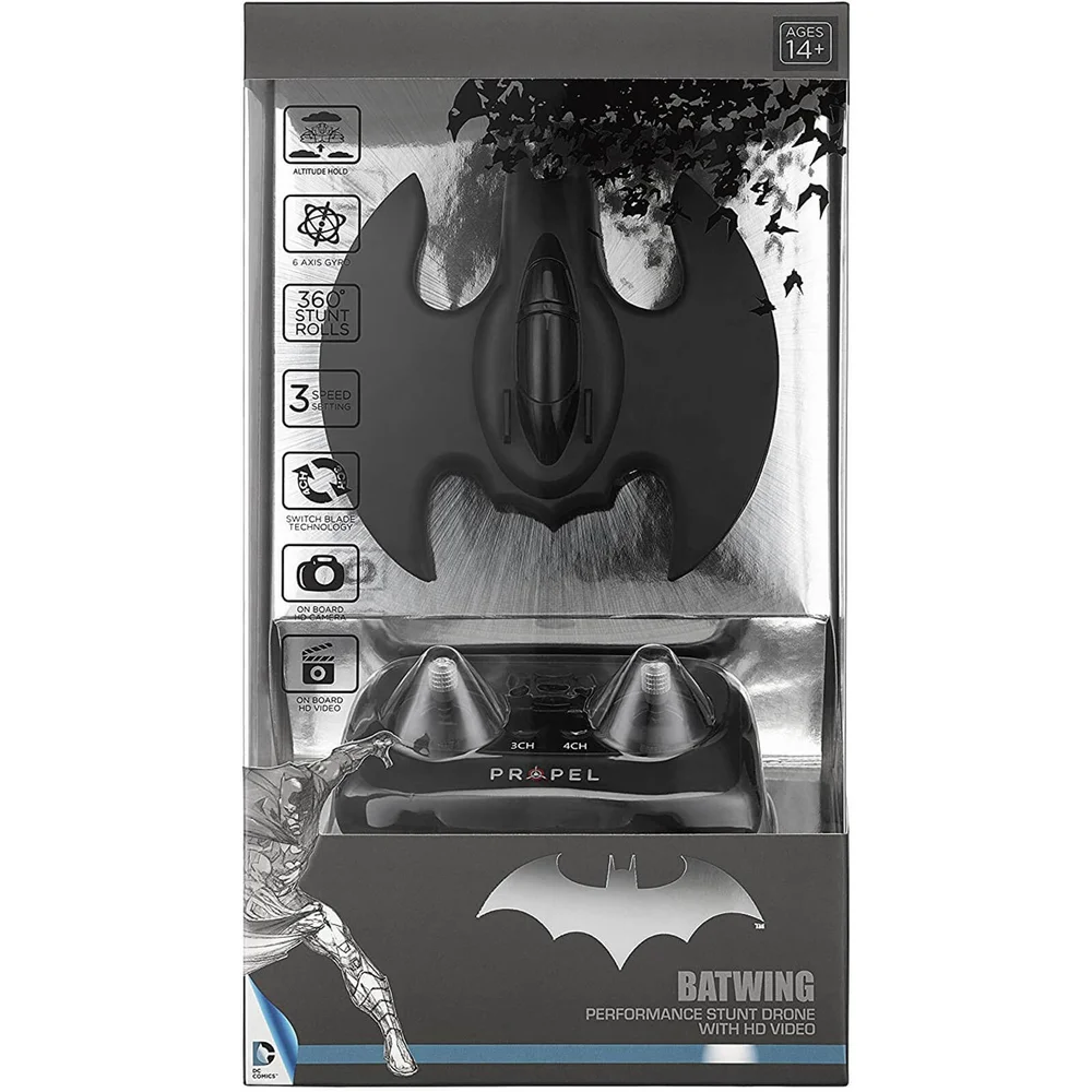 Propel DC Comics Batman Performance Stunt Drone with HD Video - Black Image 1
