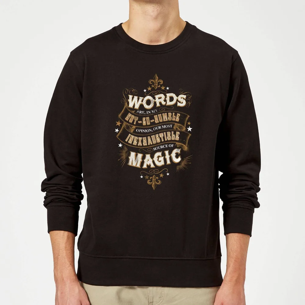 Harry Potter Words Are, In My Not So Humble Opinion Sweatshirt - Black - S Image 1