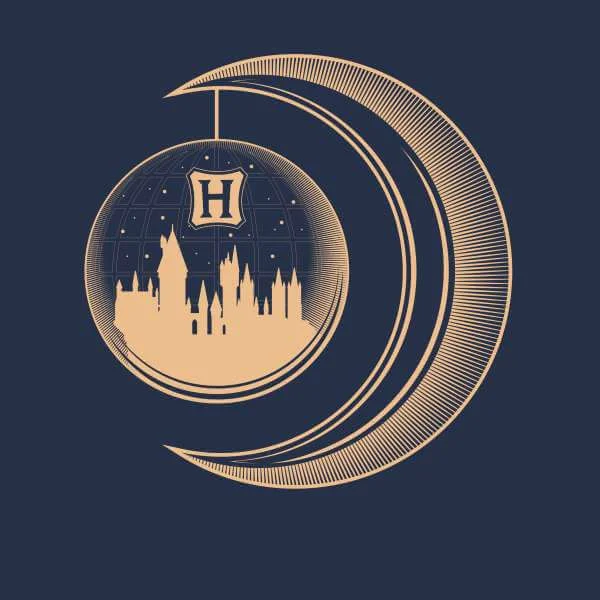 Harry Potter Globe Moon Men's T-Shirt - Navy