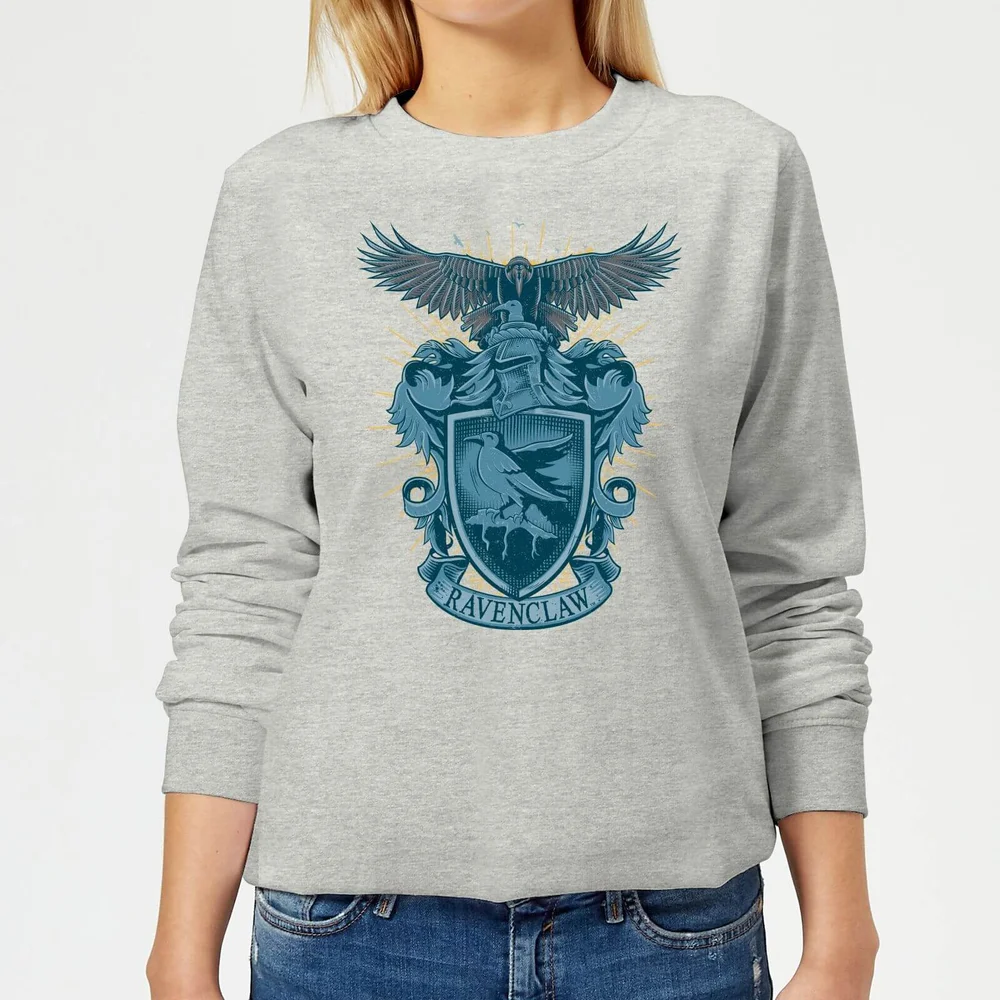 Harry Potter Ravenclaw Drawn Crest Women's Sweatshirt - Grey - 3XL Image 1
