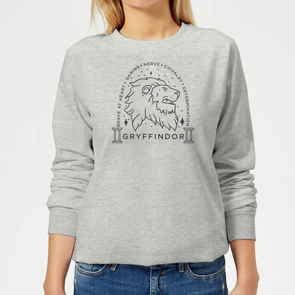 Harry Potter Gryffindor Linework Women's Sweatshirt - Grey - 3XL - Grey Image 1