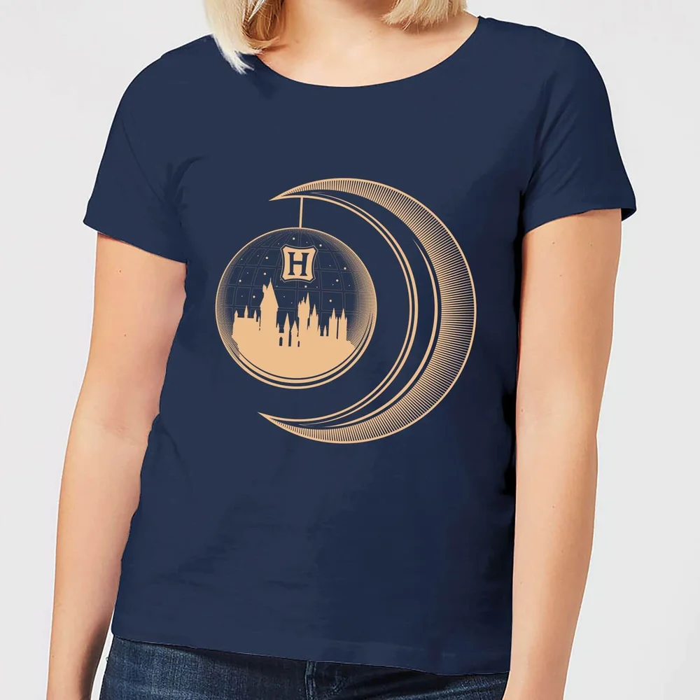 Harry Potter Globe Moon Women's T-Shirt - Navy - S Image 1